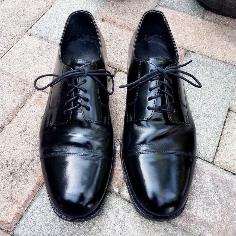 Nunn Bush Black Leather Cap Toes Shoes Size 11 M